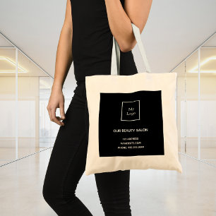 Bolsa Tote Logotipo preto para empresas