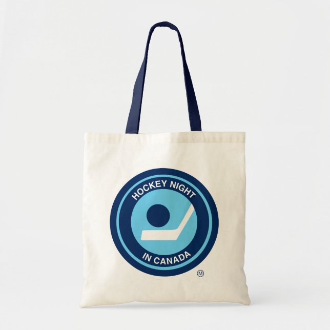 Bolsa Tote Logotipo retrô da noite de hóquei no Canadá (Frente)