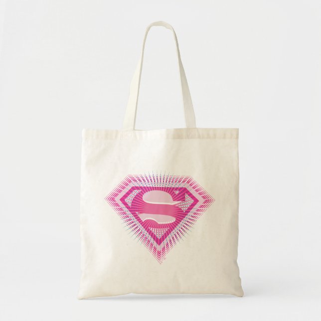 Bolsa Tote Logotipo Rosa da Supergirl (Frente)