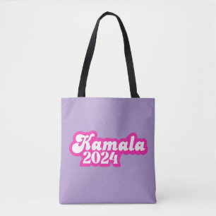 Bolsa Tote Logotipo rosa feminino Kamala Harris 2024