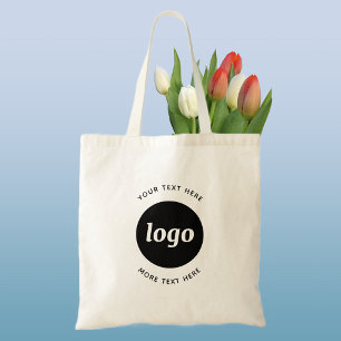 Bolsa Tote Logotipo Simples Com Empresa De Texto