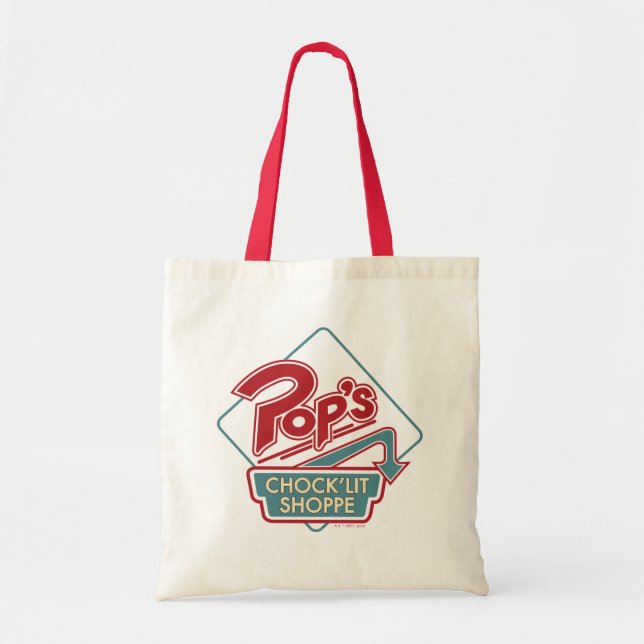Bolsa Tote Logotipo vermelho da barra de pop (Frente)