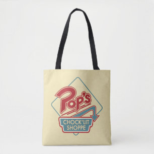 Bolsa Tote Logotipo vermelho do Pop