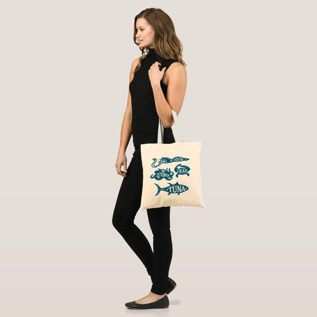Bolsa Tote Logotipos de marisco (Printed on both sides
Machine washable!)