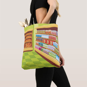 Bolsa Tote Loja Colorida Aisle e Bakery