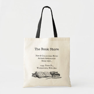 Bolsa Tote Loja de Livros Livros Antigos Editável
