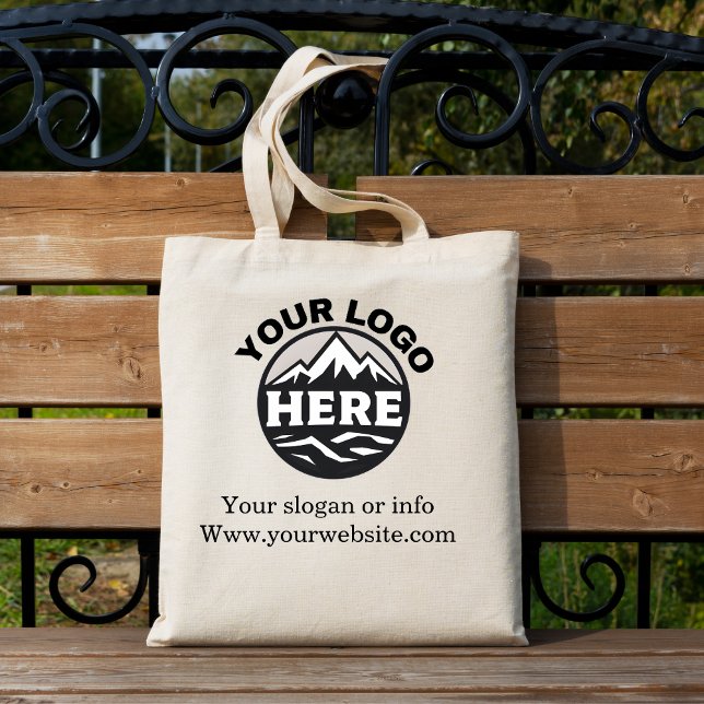 Bolsa Tote Loja de Logotipo Básico Personalizado para Negócio (Criador carregado)