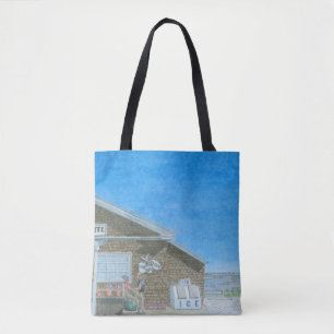 Bolsa Tote Loja Geral de Maine em Aquarela
