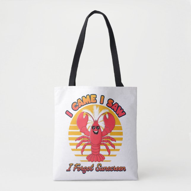 Bolsa Tote Lombada de Sol - Eu Vim Eu Vi Eu Esqueci o Proteto (Frente)