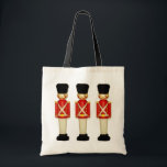 Bolsa Tote London England Christmas Vintage Tote Bag<br><div class="desc">Engraçado Inglaterra temia design de feriado com três guardas do Palácio de Buckingham do decoro dos natais vintages.</div>