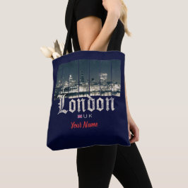 Bolsa Tote London Uk Skyline Reino Unido England vintage