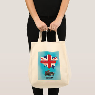 Bolsa Tote Londres ilustrou o poster de viagens do mapa