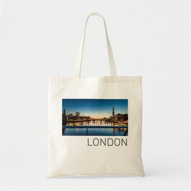Bolsa Tote Londres Uk Skyline Reino Unido Inglaterra Souvenir (Frente)