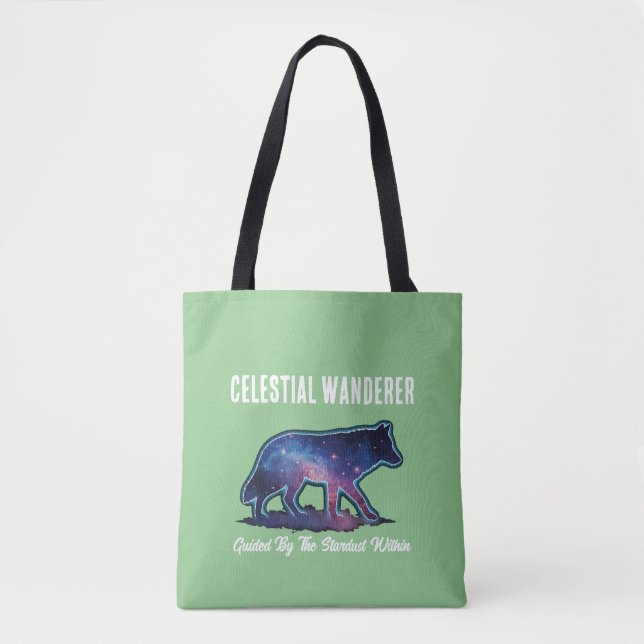 Bolsa Tote Lone Galaxy Wolf Silhouette (Frente)