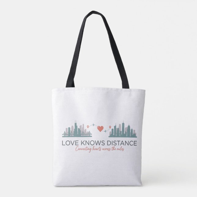 Bolsa Tote Long Distance Relationship Gift for couples  (Verso)