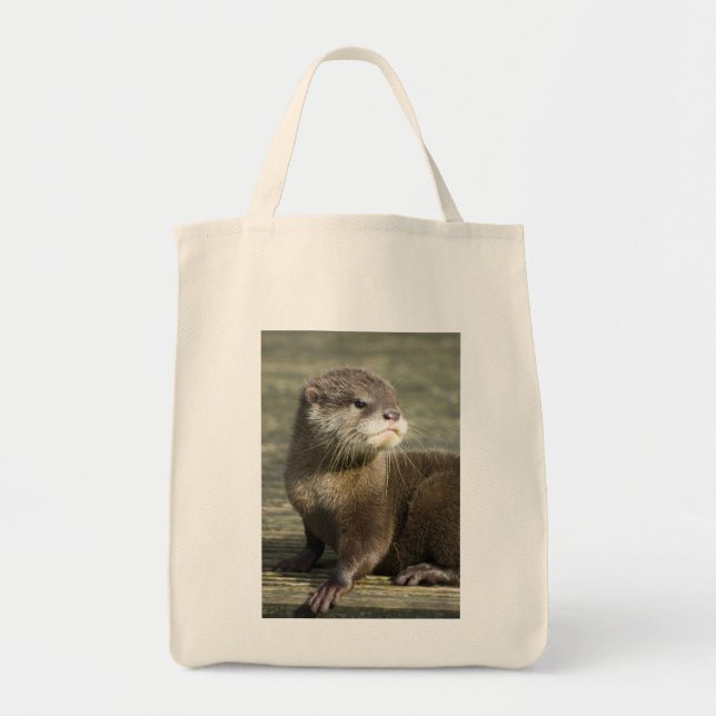 Bolsa Tote Lontra bonito do bebê (Frente)