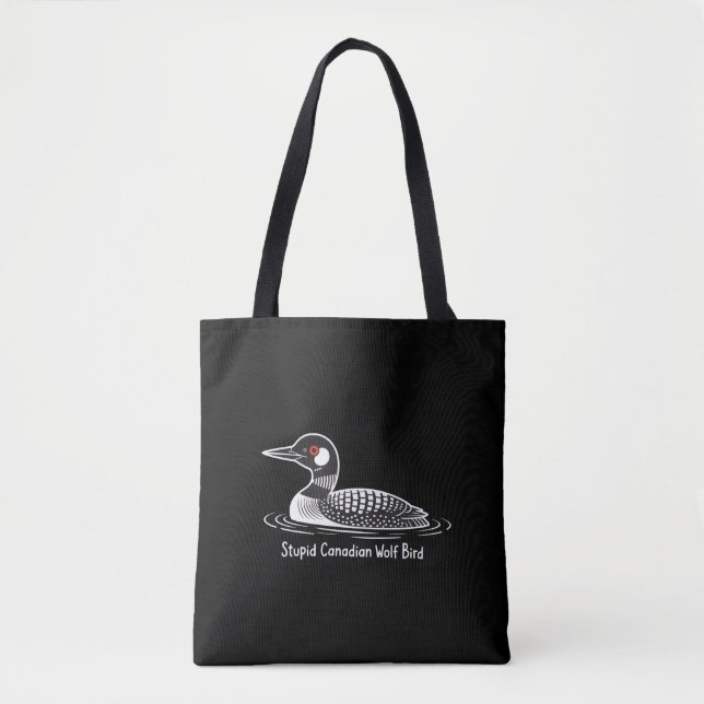 Bolsa Tote Loon Passaro Lobo Canadense Estúpido Presente Dive (Frente)