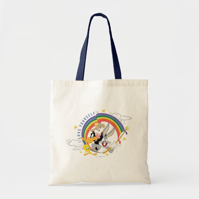 Bolsa Tote LOONEY TUNES™ - Ame seu Crachá de Orgulho (Frente)