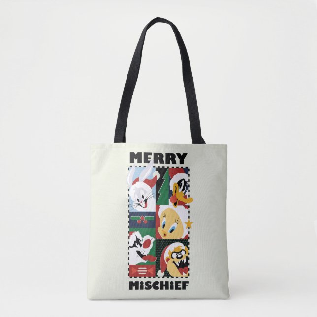 Bolsa Tote LOONEY TUNES™ Holidy Feliz Mishead (Frente)