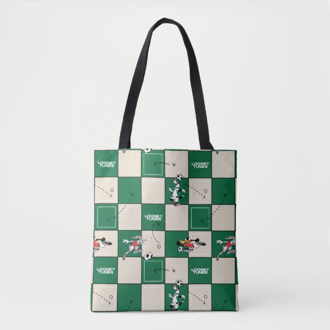 Bolsa Tote LOONEY TUNES™ Soccer Grid Pattern (Frente)