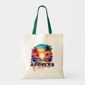 Bolsa Tote Los Angeles California Retro Sunset Beach Vibes