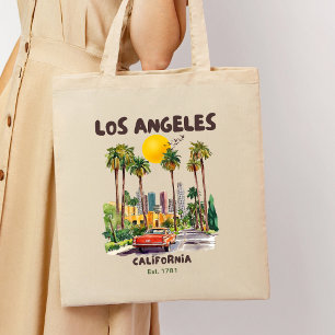 Bolsa Tote Los Angeles Califórnia, Tote Estético L