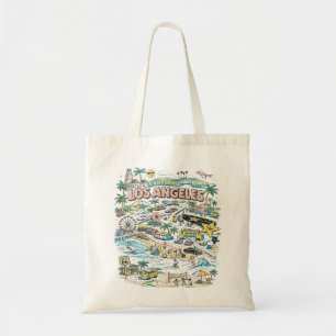Bolsa Tote Los Angeles Califórnia Viagem Retro