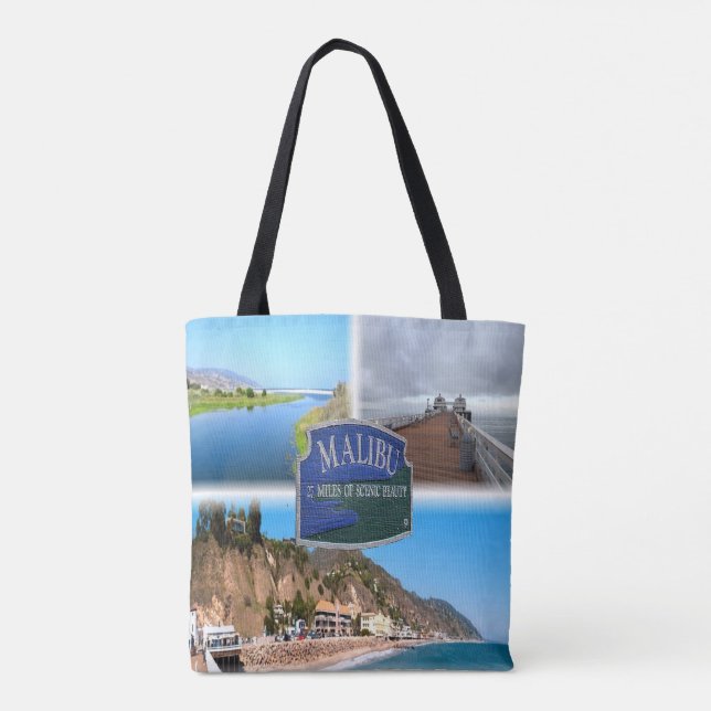 Bolsa Tote Los Angeles - Malibu - Lagoa - Pier - praia (Verso)