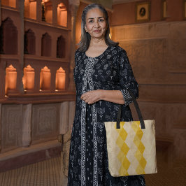 Bolsa Tote losango amarelo