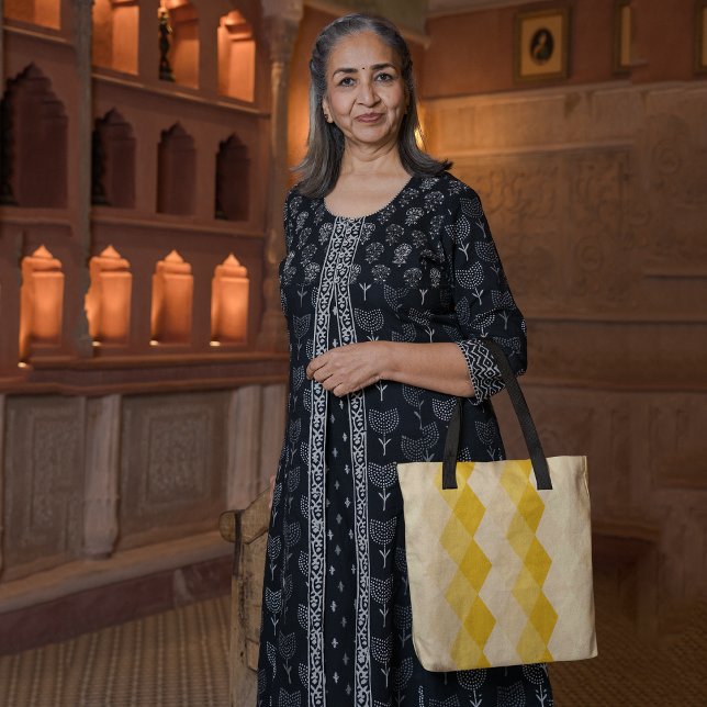 Bolsa Tote losango amarelo (Criador carregado)