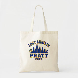 Bolsa Tote Lost Angeles Pratt 2026 Silhueta Varsity Retro Azu