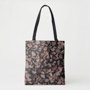 Bolsa Tote Lote de madeira de fogo
