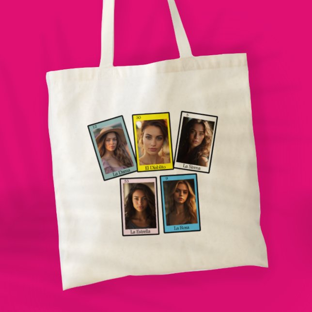 Bolsa Tote Loteria Mexicana Bingo Fiesta Bachelorette (Criador carregado)