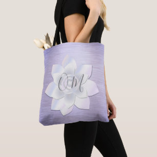 Bolsa Tote Lotus de Lavanda Elegante OM
