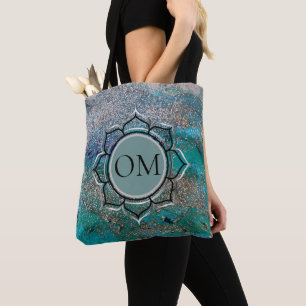 Bolsa Tote Lotus esrolante azul eslegante OM
