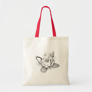BOLSA TOTE LOTUS TOTE BAG EM PRETO E BRANCO