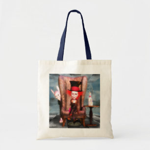 Bolsa Tote Louco como um desenhista Alice do Hatter no saco