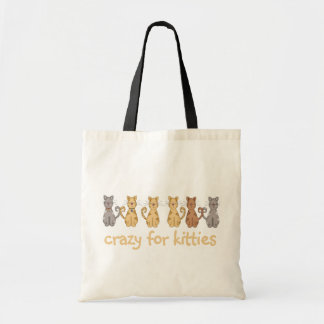 Bolsa Tote Louco para Camisetas e presentes de Gatinho