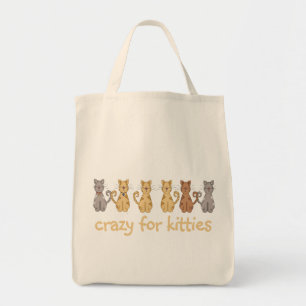 Bolsa Tote Louco para o camiseta e os presentes dos gatinhos
