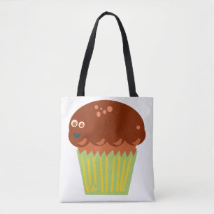 Bolsa Tote Louco Por Um Desenho Animado De Muffin Gigante Div