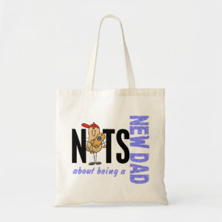 Bolsa Tote Loucos sobre ser um novo papai 1 (azul)