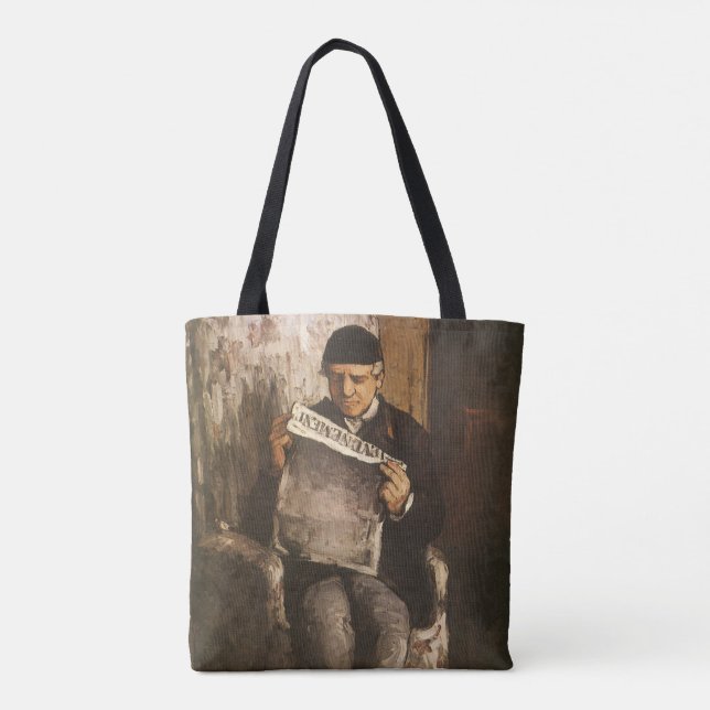 Bolsa Tote Louis Auguste Cezanne Pai Da Leitura Artista (Verso)