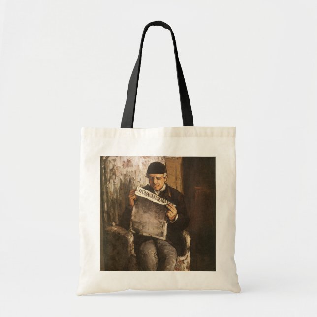 Bolsa Tote Louis Auguste Cezanne Pai Da Leitura Artista (Frente)