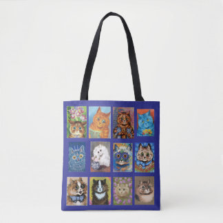 Bolsa Tote Louis Wain Cat Art Collage 