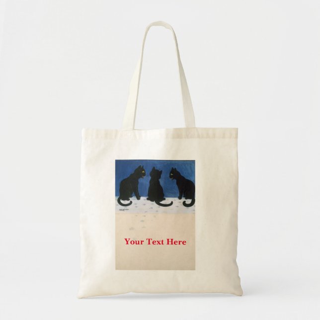 Bolsa Tote Louis Wain Cats na Neve (Frente)