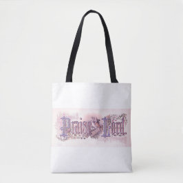 Bolsa Tote "Louvado Seja o Senhor" Arte Cristã Vintage lavand