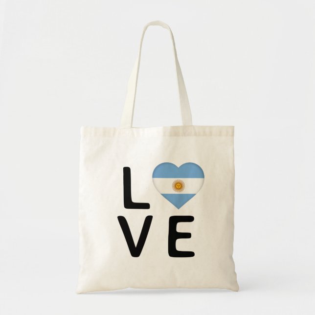 Bolsa Tote Love - Argentina Flag (Frente)