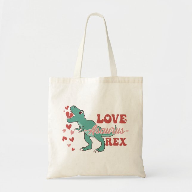 Bolsa Tote Love-Asaurus Rex Funny (Frente)