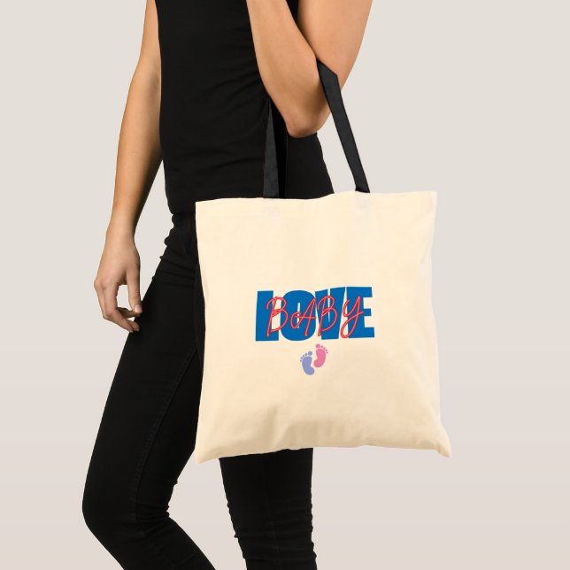 Bolsa Tote Love Baby Minimal Shower Tote (Frente (produto))