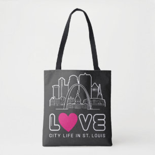 Bolsa Tote Love City Life in Rua. Louis Missouri
